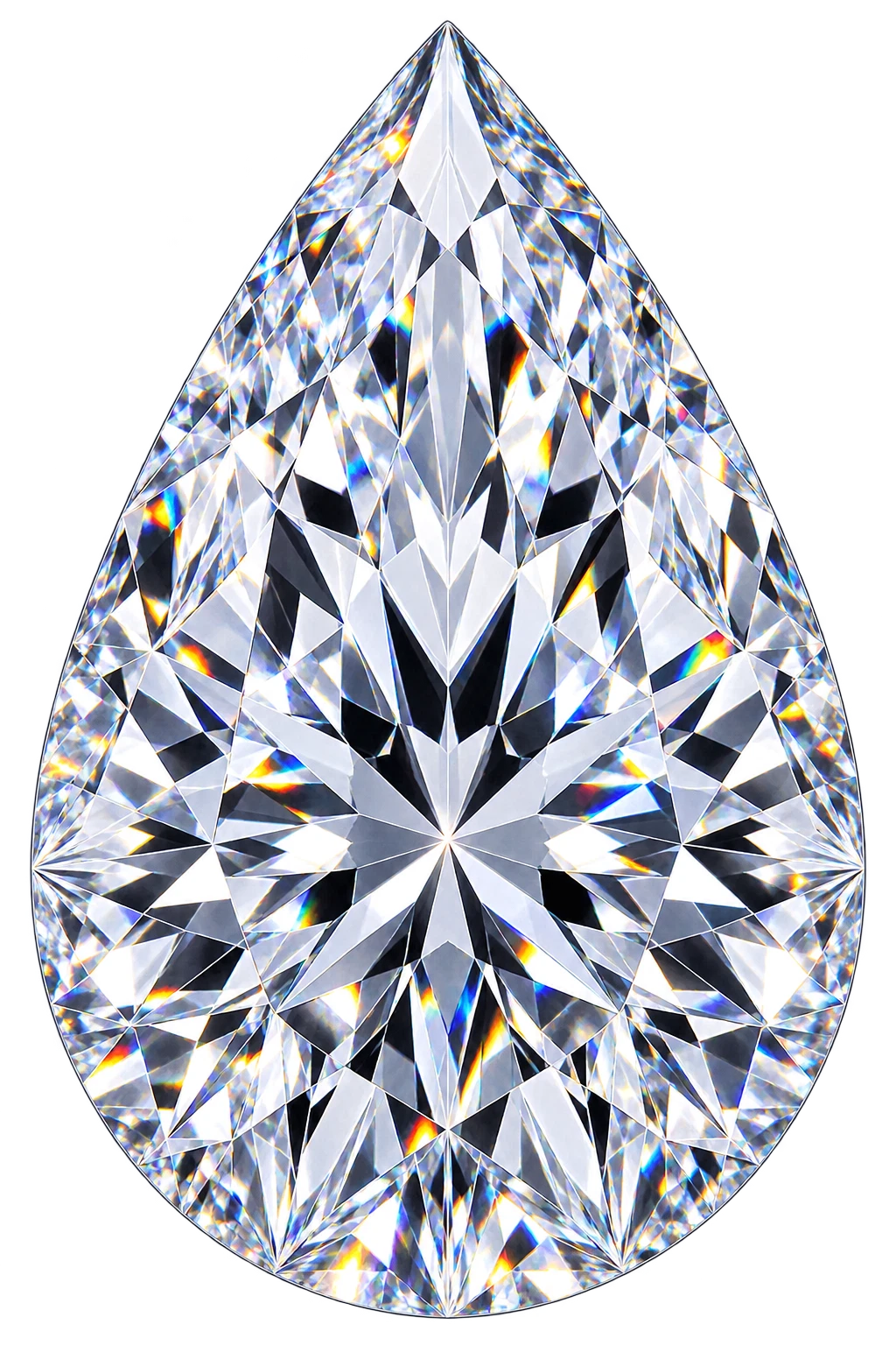 Pear cut diamond