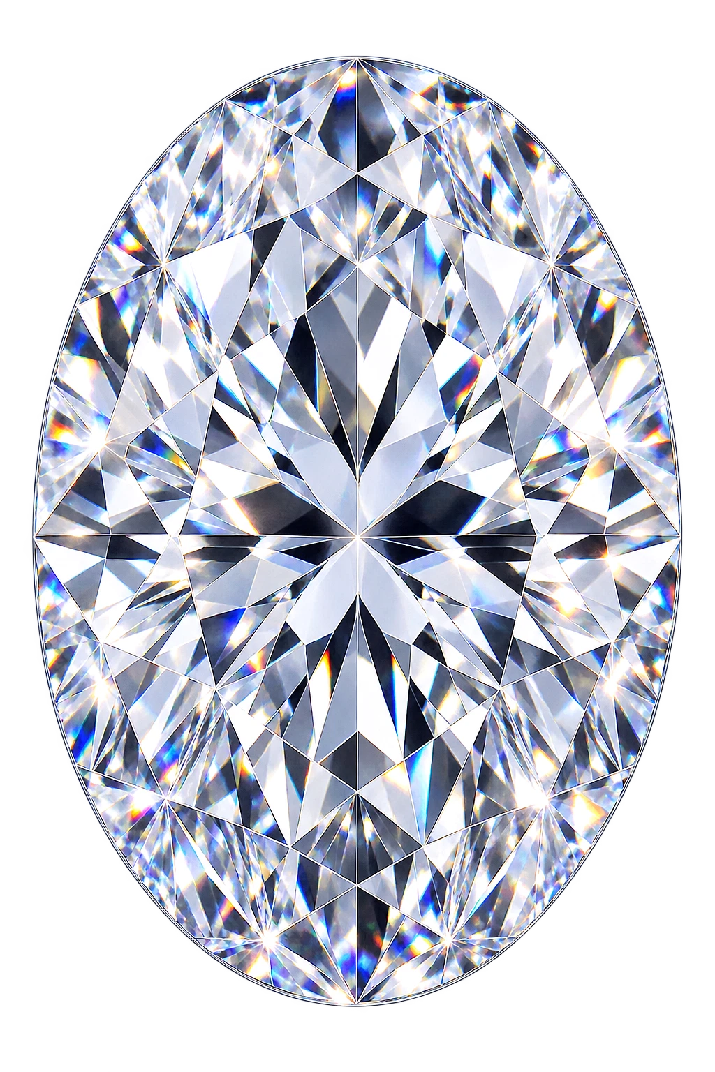 Oval cut diamond